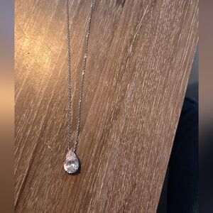 Melinda Maria Silver Teardrop Necklace